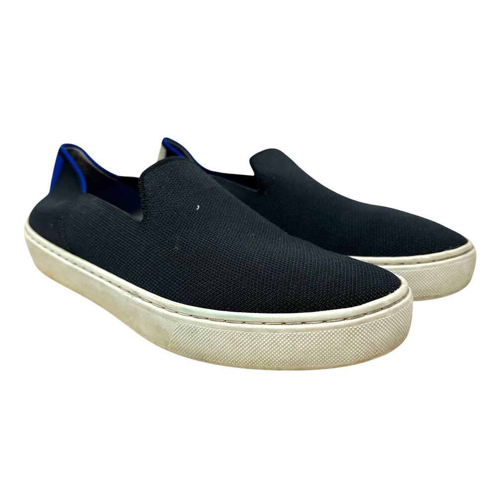 Rothy’s The‎ Original Slip On Solid Black Knit Washable Sneakers Shoes Size 6.5